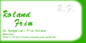 roland frim business card